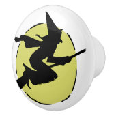 ほ飛んでいるうきに乗った魔女、満月のハロウィーン セラミックノブ (右)