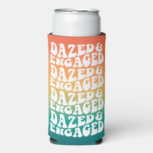 ぼうき婚約したタイポグラフィレトロ勾配 スリム缶クーラー (Seltzer正面)