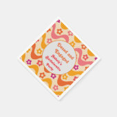 ぼうぜんとしたレトロな婚約したフローラバチェロレッテ スタンダードカクテルナプキン (角)