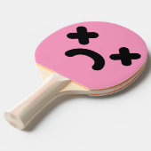 ぼうぜんとした悲しい顔ライトピンク 卓球ラケット (正面アングル)