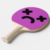 ぼうぜんとした悲しい顔紫 卓球ラケット (正面アングル)