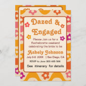 ぼうぜんと婚約したレトロ70sバチェロレッテ 招待状 (正面/裏面)