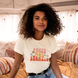 ぼうぜんと婚約したレトロ70sバチェロレッテ tシャツ<br><div class="desc">このデザインは、溝深い70年代のダイズとレトロ婚約したな花、キノコとリングを備えている。一致するアイテムの詳細については、コレクション全体を参照する</div>