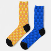 ぼかし（黄色と青）濃淡（奇数） ソックス (左)