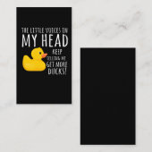 ぼくおもしろいの頭の中のゴムアヒルの小さな声 名刺 (正面/裏面)