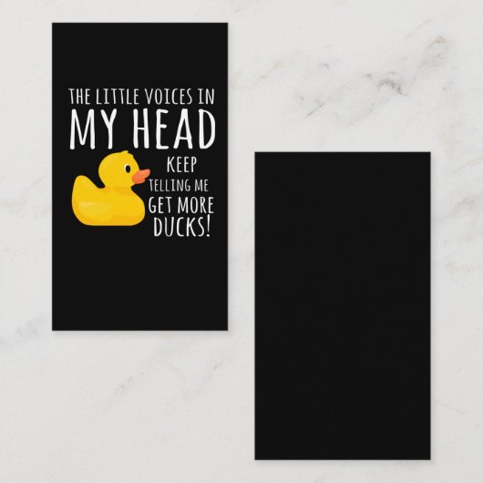 ぼくおもしろいの頭の中のゴムアヒルの小さな声 名刺 (正面/裏面)