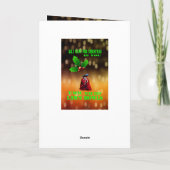 ぼくがおもしろいクリスマスに欲しいのは芝生の茶碗だけだ。 カード (裏面)