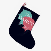 ぼくにダーシーを話す ラージクリスマスストッキング (正面 (吊り時))