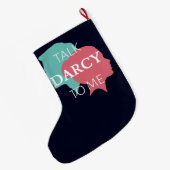 ぼくにダーシーを話す ラージクリスマスストッキング (裏面 (吊り時))