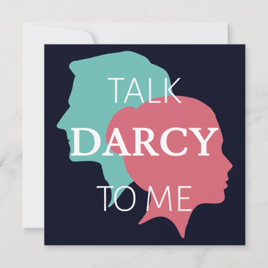 ぼくにダーシーを話す 招待状 (正面)