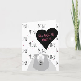 「ぼくのものになるかな？」 羊おもしろい愛+バレンタイン シーズンカード