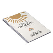 ぼくの娘にboho sunshine lettersベビー ノートブック (右側)