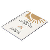 ぼくの娘にboho sunshine lettersベビー ノートブック (左側)