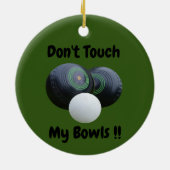 ぼくの芝生のTouchを食うなよ。 セラミックオーナメント (裏面)