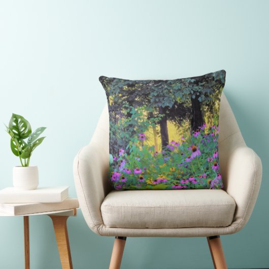 ぼくのRubio Gardenでぼんやりした朝の日の出 クッション (椅子)