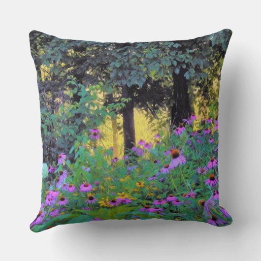 ぼくのRubio Gardenでぼんやりした朝の日の出 クッション (裏面)