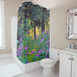 ぼくのRubio Gardenでぼんやりした朝の日の出 シャワーカーテン