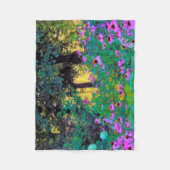 ぼくのRubio Gardenでぼんやりした朝の日の出 フリースブランケット (正面)