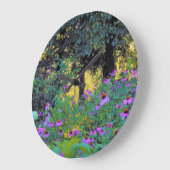 ぼくのRubio Gardenでぼんやりした朝の日の出 ラージ壁時計 (傾斜)