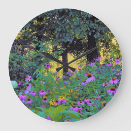 ぼくのRubio Gardenでぼんやりした朝の日の出 ラージ壁時計