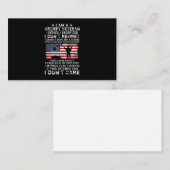 ぼくは不機嫌な退役軍人だ、ぼくを犠牲にして仕えたんだ」 名刺 (正面/裏面)