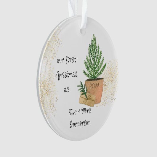 ぼくらの初めてのクリスマスはミスター&ミセス・ポッテッド・フィア・ツリーだった。 オーナメント (正面)