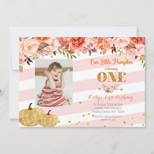 ぼくらの小さなカボチャが一招待状 招待状 (正面)