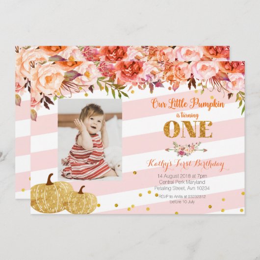 ぼくらの小さなカボチャが一招待状 招待状 (正面/裏面)