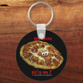 「ぼくをバカにしたいの？」パロディ・キーチェユーモアのあるーン キーホルダー (正面)