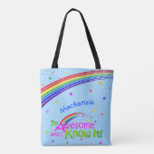 ぼく素晴らしはライトブルーの虹でわかる トートバッグ (裏面)