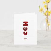 ぼく ファジー ユー 小さい 縦 グリーティング カード (黄色い花)