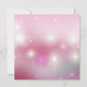 ぼけ星の上の巻いた紙 招待状 (裏面)