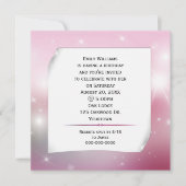 ぼけ星の上の巻いた紙 招待状 (正面)