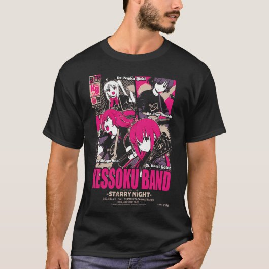 ぼっち・ざ・ろっく！結束バンド Tシャツ (正面)