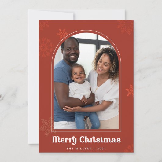 ぼほアーチ雪さびの写真メリークリスマス 招待状 (正面)