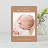 ぼほニュートラルベージュ水色発モダン表 招待状 (スタンド正面)