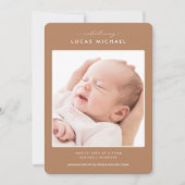 ぼほニュートラルベージュ水色発モダン表 招待状 (正面)