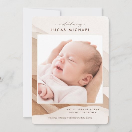 ぼほベ男女兼用ージュ水彩発表 招待状 (正面)