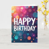 ぼやけたお誕生日カード カード (黄色い花)