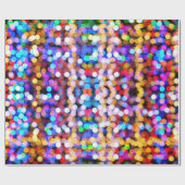 ぼやけたクリスマスライト ラッピングペーパー (フラット)