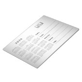 ぼやけたグレー背景 カスタムロゴ 2026 カレンダー ノートパッド (アングル)