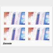 ぼやけたシティライト抽象芸術 長方形シール (シート)