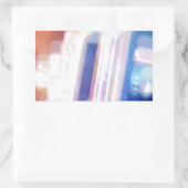 ぼやけたシティライト抽象芸術 長方形シール (バッグ)