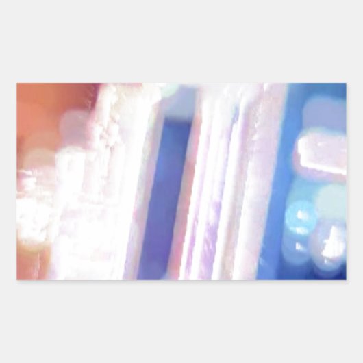 ぼやけたシティライト抽象芸術 長方形シール (正面)