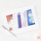 ぼやけたシティライト抽象芸術 長方形シール (封筒)