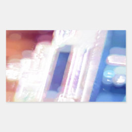 ぼやけたシティライト抽象芸術 長方形シール