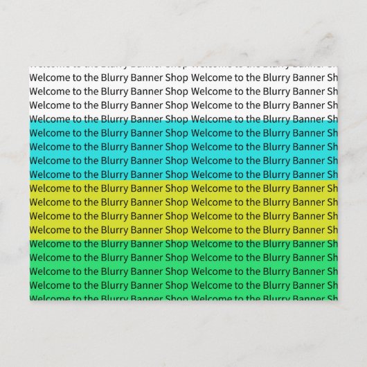 ぼやけたバナーショップ ポストカード (正面)