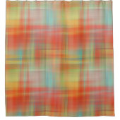 ぼやけたプレイドカラフルシャワーカーテン シャワーカーテン (正面)