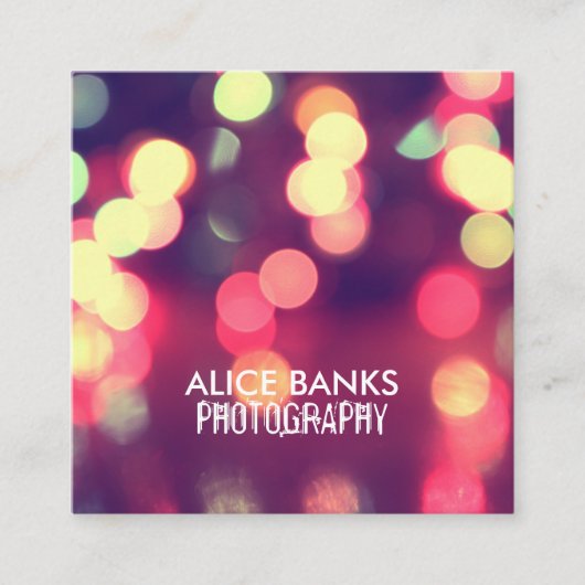 ぼやけたライト名刺 スクエア名刺 (正面)
