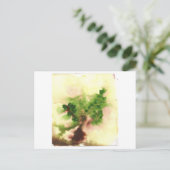 ぼやけた小さな木のはがき ポストカード (スタンド正面)